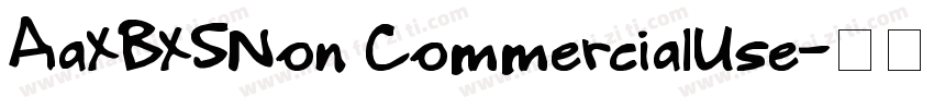 AaXBXSNon CommercialUse字体转换